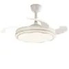 Exclusivamente para Comércio Exterior, Ventilador de Teto com Luz e Controle Remoto, Frequência Variável, Eficiência Energética de Primeira Classe, Ventilador de Teto com Luz Invisível, Lustre Ventilador Integrado Estilo Creme