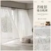 Cortina de Ventana Sombra de Rama de Luna 2026 Nuevo Modelo Cortina Transparente Dormitorio Moderno Hueca Luz y Sombra Sala de Estar Cortina de Ventana de Hoja Fabricante Directo