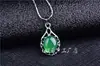 Collar con Colgante de Jade Malayo para Mujer con Incrustaciones de Colgante de Jade de Cuarzo