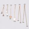Pendente de bola com borla longa banhado a ouro 14K, cor que não desbota, material para brincos DIY feitos à mão, brincos semiacabados