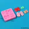 Molde de silicone para decoração de joias de resina com laço de cristal, para artesanato, fondant, bolo e chocolate