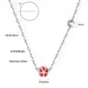 Collar Transfronterizo de Joyería con Goteo de Aceite Flor de Margarita Pequeña Corona Dulce Colgante de Mariposa Cadena para Clavícula Collar de Acero Inoxidable para Mujer