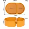 Lonchera de silicona para trabajadores de oficina, juego de loncheras para calentar específicamente en microondas, caja de conservación dividida, lonchera de grado alimenticio