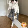 Leggings de lana y seda de cintura alta para otoño e invierno, pantalones térmicos auto-calentables sin costuras para mujer, pantalones cálidos forrados de polar al por mayor