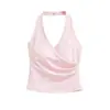 Top Cropped Esportivo Sexy com Alças Cruzadas em V, Acolchoado, Cintura Marcada, Franzido, Emagrecedor, Costas Abertas para Mulheres