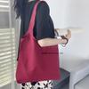 Bolsa de Lona de Cor Sólida, Bolsa de Lona Pintada à Mão, Bolsa de Ombro, Pode ser Impressa com Logotipo, Bolsa Branca para Empresa