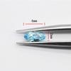 Natural Topaz anel face Sky Blue Topaz olho de cavalo gema de alta qualidade joias incrustação com fabricantes de pedra por atacado