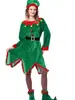 Disfraz de Elfo Verde para Adulto Disfraz Navideño Conjunto de Vestido para Mujer Ropa para Mujer