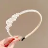 Diadema de lujo ligero sintiendo presión ambiente para el cabello diadema cara femenina accesorio para el cabello de lazo estilo retro Hong Kong pinza para el cabello tocado de alta gama