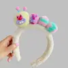 Diadema de Felpa de Oruga para Mujer 2025 Nueva Diadema para Lavado Facial con Parte Superior Alta de Calavera Mostrando la Cara, Pasador de Pelo Lindo y Hermoso
