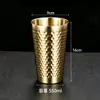Taza Martillada de Acero Inoxidable 304 Estilo Coreano, Doble Pared Aislada, Portátil para Exteriores, Anticaídas, Taza para Café, Jugo, Cerveza, Bebida Fría
