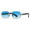 Transfronterizos Ins Estilo Callejero de Moda Encanto Moderno Montura Estrecha Sin Marco Gafas de Sol Pequeñas Gafas de Sol Europeas y Americanas 9809