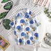 Camisa de Flores Hawaianas para Hombre Estilo Retro Hong Kong Moderna Casual Holgada Estilo Hong Kong Playa Vacaciones Floral Manga Corta Camisa de Moda
