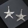 Accesorios de Aleación DIY Cuentas Colgantes de Estrella de Mar Antigua Adornos Colgantes Colgante de Estrella de Cinco Puntas Collar Joyería Elementos de Estrella