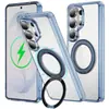 Funda Protectora Anti-Caída Magnética con Soporte de Diamante de Cristal para Samsung S26Ultra S26Plus S26
