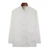 Traje Tang de algodón y lino de manga larga para hombre, primavera y otoño 2024, traje para papá, estilo chino de verano, ropa holgada hanfu