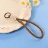 Pin Frijol Tejido a Mano Corto Lanyard para Llaves Llavero de Muñeca Simple Colgante de Bolsa de Color Material Accesorios