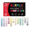 Marcadores de Acrílico Líquido Directo Transfronterizos, 408 Colores, Marcadores de Punta Suave para Pintura DIY y Graffiti Artístico