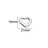 Colgante de Corazón Hueco Cortado con Forma Especial Pulido Acero Inoxidable Accesorios para Joyería DIY Collar Pulsera Colgante Personalizado Pequeños Accesorios