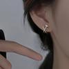 Conjunto de selección artística de pendientes con forma de cruz de circón y tornillos, diseño único y personal, sencillos y avanzados, con diseño geométrico de uñas.