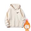 Sudadera de marca de moda para niños, otoño e invierno, nueva, para niños medianos y grandes, con forro polar, gruesa y cálida, sudadera con capucha para niños de primavera y otoño.
