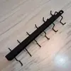 Estante para gabinete sin taladro, gancho de arte de hierro, estante de almacenamiento de cocina, estante colgante, estante para tazas de múltiples ganchos, colgador de utensilios de cocina