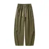 Calça de Trabalho Versátil 100% Algodão para Homens, Calça Reta de Perna Larga para Primavera e Outono, Calça Longa Fluida de Marca Tendência, Novo Modelo 2025, Novo Modelo 2026