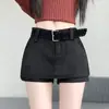 Pantalones Falda Bodycon de Línea A de Cintura Alta Color Café Retro Maillard para Mujer en Primavera y Otoño
