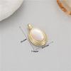 Real Gold chapeamento de alta retenção de cor incrustado turquesa zircônia pasta fritilário branco único pendente brincos diy colar acessórios pulseira