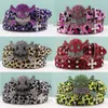 Suministro de Cinturón de Pedrería Transfronterizo, Cinturón Unisex Colorido con Estampado de Leopardo y Diamantes con Hebilla de Pin, Cinturón Incrustado para Estilo Punk Europeo y Americano