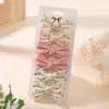 Aliexpress Shopee Conjunto de Presilhas Fofas para Meninas Rosa Xadrez Renda Laço Clipe de Bolsa Acessórios de Cabelo 5058