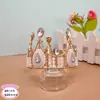 Adornos de Decoración para Pastel de Corona Adultos Niños Reina Cumpleaños Corona de Perla Fiesta Decoración para Hornear Celebridad de Internet Enchufe