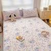 Sábanas de Cama a Cuadros de Algodón Puro Pieza Única 100% Algodón Sábanas para Cama Individual Funda de Almohada Juego de Tres Piezas para Todas las Estaciones