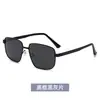 Nuevas gafas de sol polarizadas de doble puente de moda europea y americana, elegantes gafas de sol metálicas para deportes al aire libre para hombre, venta al por mayor desde el fabricante