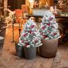 Nuevo Modelo 2025 Redondo Semicírculo 60cm Flock de Nieve Escena de Nieve Patio Blanco Hongo Árbol de Navidad