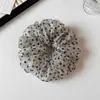 Scrunchie de Renda com Bolinhas em Formato de Coração Estilo Coreano, Acessório de Cabelo Doce e Elegante, Elástico de Cabelo Fashion de Alta Elasticidade, Acessório de Alta Qualidade