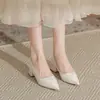 X202 tacón grueso punta fina profesionales para oficina, para ir al trabajo, entrevistas, zapatos de trabajo, elegantes, combinan con todo, Novedad 2024