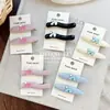 Horquilla de Cuero Color Macarrón Coreana de Nicho Pinza de Pato Dulce Moda Pinza para Flequillo Pinza Lateral Accesorios para el Cabello Tocado para Mujeres