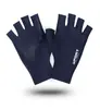Adequado para homens e mulheres, seda gelada meio dedo esportes de ciclismo fitness condução masculina luvas de alta elasticidade confortáveis proteção solar