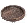 Bandeja decorativa de madera casa de campo Candelabro bandeja envejecida cocina sala de estar bandeja de café de madera vintage disco de madera de paulownia