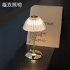 Lámpara de Mesa Retro Regulable de Cristal Transfronteriza, Lámpara de Atmósfera de Lujo Ligero, Luz de Noche de Carga para Mesita de Noche, Control Táctil