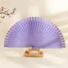 Abanico de Madera Maciza Liso Español Estilo Minimalista Abanico Plegable Accesorios Europeo y Americano Clásico Color Sólido Mate Abanico Plegable Venta al por Mayor