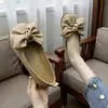 2026 Nuevos Mocasines de Punta Baja Resistentes al Desgaste con Lazo para Mujer, Primavera/Verano, Slip-On, Suela Suave, Piel Suave, Zapatos de Moda para Mujer