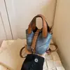 Mini Bolsa Saco Infantil para Meninas, Bolsa de Ombro Coreana da Moda, Bolsa Transversal Pequena Versátil para Crianças