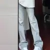 Jeans Bootcut Retro Lavados de la Alta Calle Americana para Mujer Pantalones Rectos de Cintura Alta de Invierno Pantalones de Pierna Ancha Sueltos Adelgazantes