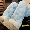 Invierno Nuevo Lana de Cordero Cuadros de Diamante Retro Unisex Pierna Ancha Pantalones de Algodón Más Terciopelo Cálido Rectos Casuales Pantalones Dropshipping