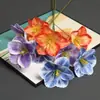 3 flores de tulipa abertas artificiais para decoração de salão de casamento, arranjos florais e decoração de casamento