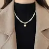 Colar Corrente de Pérolas de Vidro Dupla Camada Estilo Francês para Mulheres, Elegante e Estiloso, Moderno e Fashion, Acessório de Pérolas Artificiais Enrolável