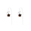 Pendientes de Estrella con Lazo y Estampado de Leopardo de Moda y Alta Gama, Pendientes de Borla de Lujo Ligero, Pendientes Versátiles de Celebridad de Internet