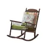 Mecedora Vintage de Madera Maciza Estilo Francés, Sillón Perezoso para Sala de Estar, Reclinable para Adultos, Adecuado para Dormir, Sillón Sofá de Ocio para Balcón, Lujo Ligero